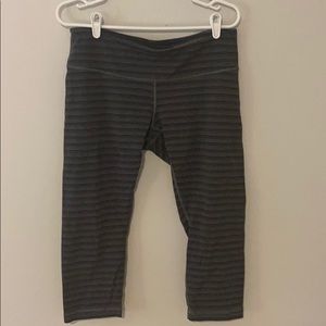 Lululemon striped capri leggings